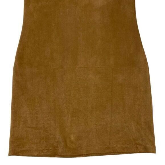 Chloe K Faux Suede Dress Womens Sz L Soft Rear Zip Western Business Career Mini - Picture 4 of 14